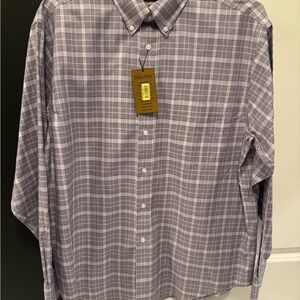 Elegant Purple Plaid Dress Shirt